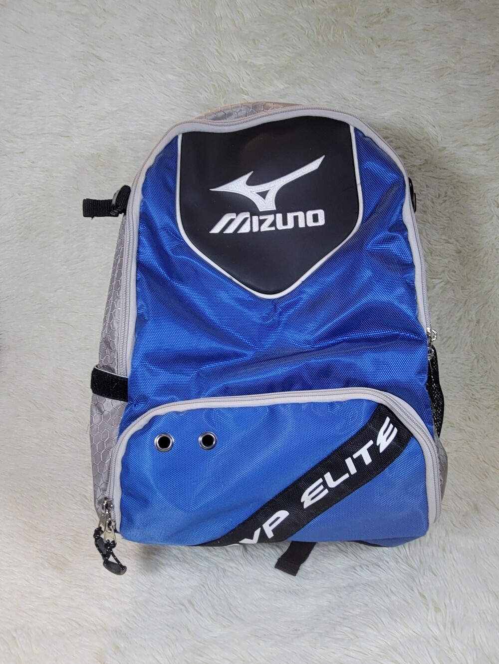 Mizuno MVP Elite Large Black Blue Baseball Softball BatPack Equipment Backpack